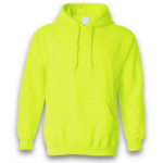 Gildan- High Visibility Safety Green Hooded Sweatshirt For Men | Heavy Blend Fleece Pullover Hi Vis Hooded Cowl Neck, 8oz, 50/50 Cotton/Polyester