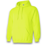 Gildan- High Visibility Safety Green Hooded Sweatshirt For Men | Heavy Blend Fleece Pullover Hi Vis Hooded Cowl Neck, 8oz, 50/50 Cotton/Polyester - Image 2