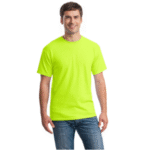 Gildan Men's High Visibility Short Sleeve Safety Work Shirt, 50/50 Cotton/Polyester Safety Shirt