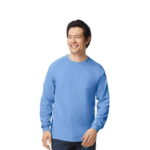 Gildan Men's Ultra Cotton Long Sleeve T-Shirt | Pack of 6 Made with 6 Oz./yd² (Us) 10.1 Oz./l Yd (Ca), 100% Cotton, 18 Singles - Carolina Blue - Image 5