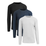 3-Pack Men's Long Sleeve Thermal Shirts (S-5XL)